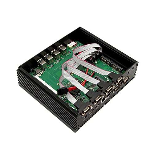 HUNSN Fanless Industrial PC, Mini Computer, I5 4200U 4250U 4258U 4278U 4288U, Windows 11 / Linux Ubuntu, IM04, 2 x HDMI, 2 x LAN, 6 x COM, 4 x USB3.0, 4 x USB2.0, 8G RAM, 512G SSD, 1TB HDD 6