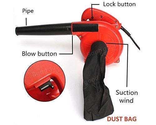 Ecruzen Heavy Duty Air Blower Cum vaccumm Cleaner Dust Cleaner Indoor/Outdoor Purpose Also for Home Office (Color As Per Availability) 2