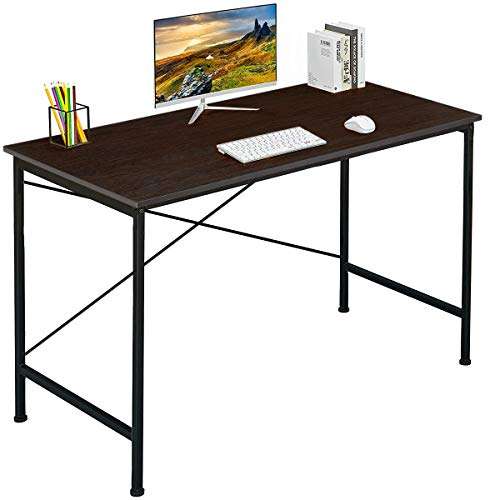 YOLENY Computer Desk, 39 Inch Office Desk, Modern Simple Office Desk for Home Office, Writing Desk for Small Space, Easy Assembly,Coffee 2