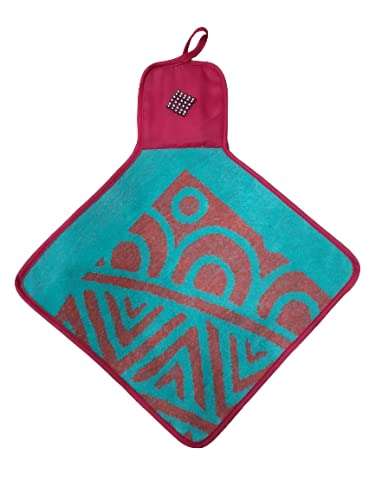 Aesthetic Hanging Towel | Classy Washbasin Towel | Single Square | Elegant Look | 100% Cotton | GSM 400 | Suitable for Washbasin & Kitchen | Washbasin Napkin Hand Towel | Set of 6 4