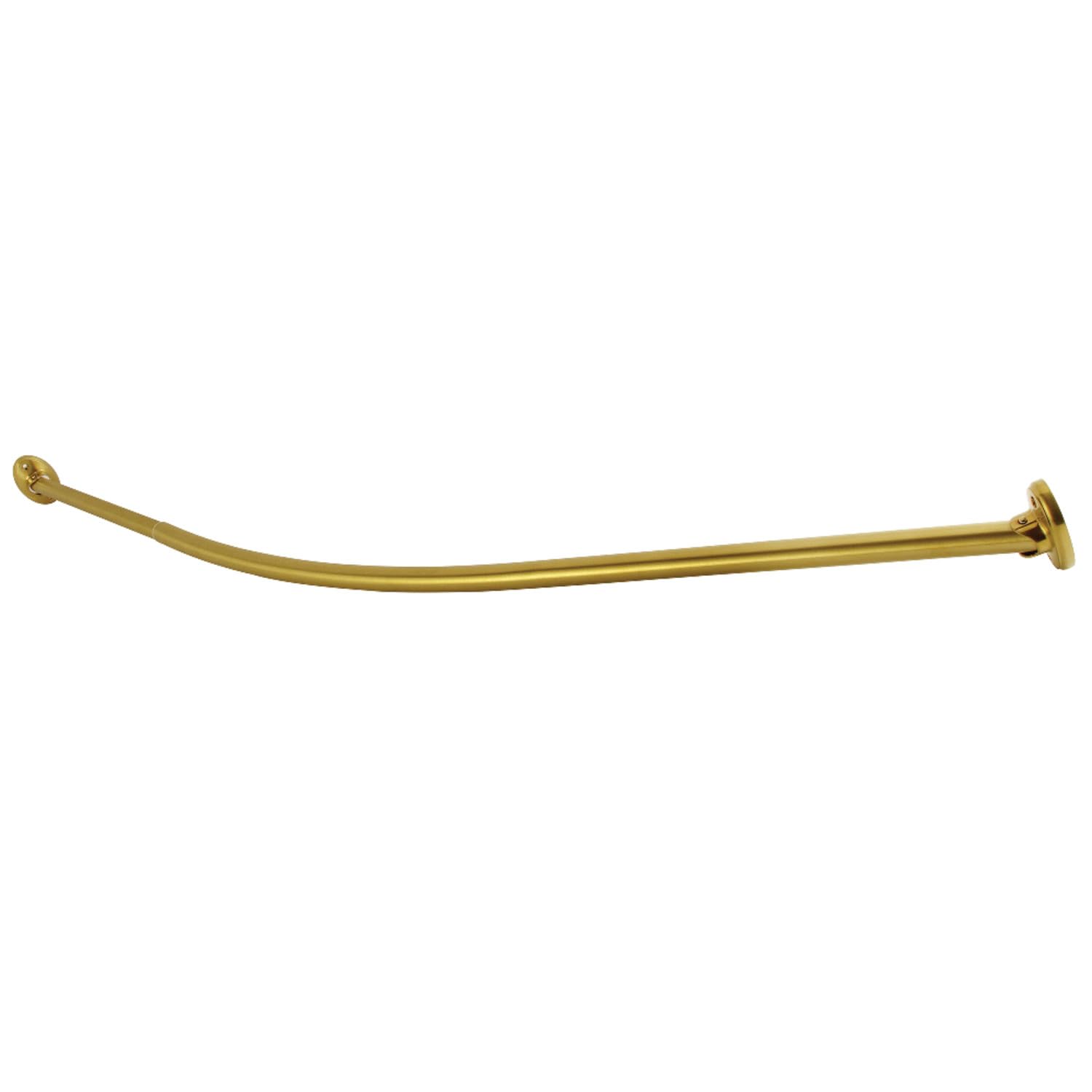 Kingston Brass CC7217 Edenscape 72" Stainless Steel Single Curved Shower Curtain Rod, Brushed Brass