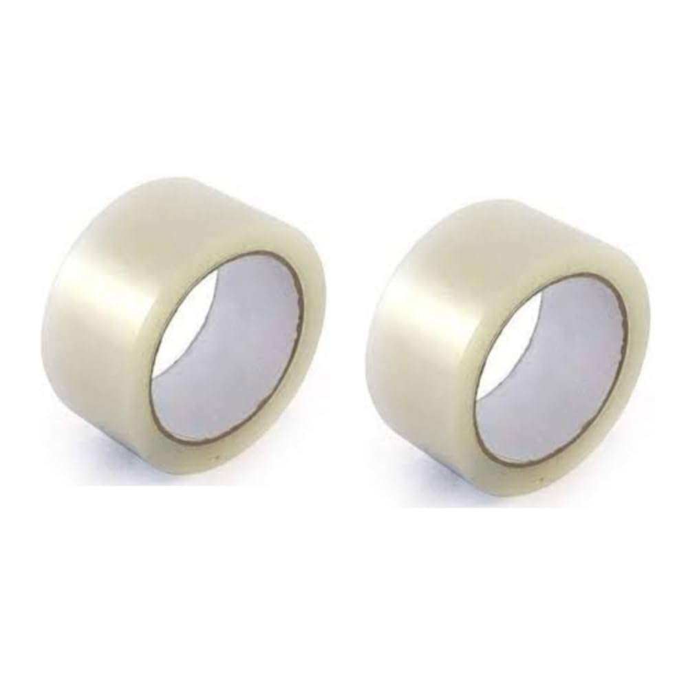 Packing Tape Transparent, 3 Inch × 50 Meter, Pack of 2 | Heavy Duty Strong Adhesive Cello Tape for Carton Sealing, Packaging, Shipping, E-Commerce, Office & Home Use 1
