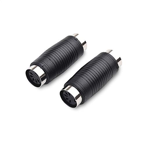 Cable Matters 2-Pack 5 Pin DIN MIDI Coupler Gender Changer (MIDI Extender Adapter)(Black)