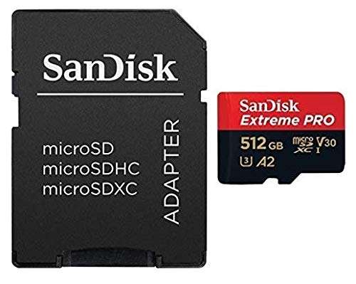 SanDisk Extreme Pro 512GB Micro SDXC Memory Card Works with Sony Cyber-Shot DSC-HX99, DSC-RX0 II Compact Camera (SDSQXCZ-512G-GN6MA) Bundle with (1) Everything But Stromboli MicroSD Card Reader 3