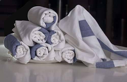 Amazon brand - Umi Herringbone Kitchen Dish Towels(16"x26",4-Pack, Blue) 3