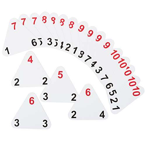 LEARNING ADVANTAGE Original Triangle Flash Cards - Addition and Subtraction - Set of 20 - In-Home Learning - Math Flash Cards 2