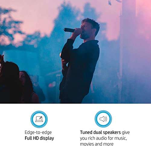 HP 15 15.6" FHD IPS Laptop, AMD Ryzen 5 5500U (6-core, 4.0 GHz), Webcam, USB-C, HDMI, AMD Radeon Graphics, Blue, Full-Size Keyboard, Windows 11, Bundled with HDMI Cable (8GB RAM | 512GB SSD) 4