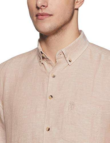 Red Tape Men's Solid Regular fit Casual Shirt (RSF8717_Beige S) 2