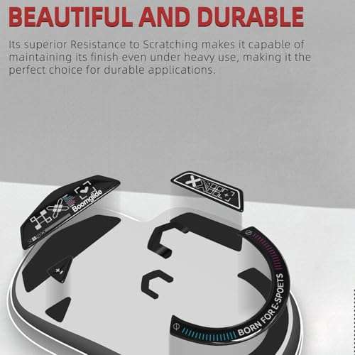 YIMAGUJRX Glass Mouse Skates for Logitech G 502 Lightspeed Wireless,Fastest and Smoothest Mouse Feet/Skates (Black Print) 6