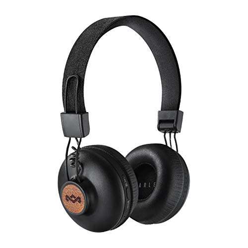 House of Marley Positive Vibration 2: Over-Ear Headphones with Microphone, Wireless Bluetooth Connectivity, and 10 Hours of Playtime (Black) 1