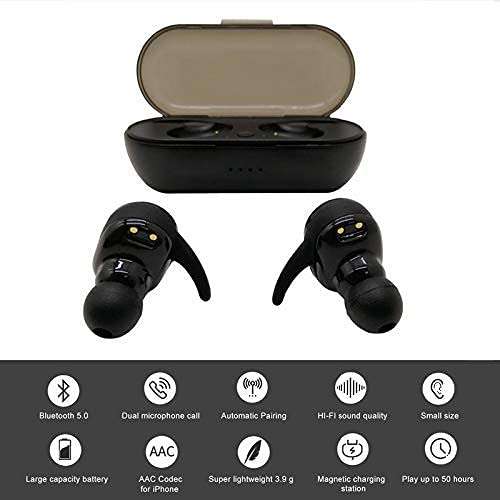 Raptas Combo Pack of 2 Items - Truly Wireless Bluetooth Headset with Charging Case, Bluetooth Touch Screen Smart Watch with Camera (2 Year Warranty) 3