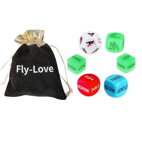 Fly-Love Funny Romantic Sport Dice Couple Dice Party Dice,Novelty Gift for Hen Party, Honeymoon, bacherette Party,Bridal Shower, Groom Roast, Wedding, Anniversary, Marriage 1