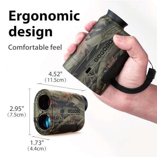 Gogogo Sport Vpro 6X Hunting Laser Rangefinder Bow Range Finder Camo Distance Measuring Outdoor Wild 1200Y with Slope High-Precision Continuous Scan 4