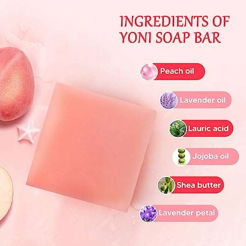 Feminine Wash & Yoni Oil & Yoni Soap Set for Women, Yoni Wash for Vaginal Ph Balance Remove Odor Moisturizing, 1 Fl.Oz Feminine Oil & 5.07 Fl.Oz Vaginal Gel 3.53 Oz Peach Yoni Soap 6