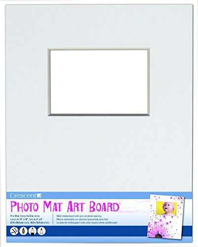 Crescent Cardboard Co White Photo Mat Art Board (1 Pack), 11" by 14" 1