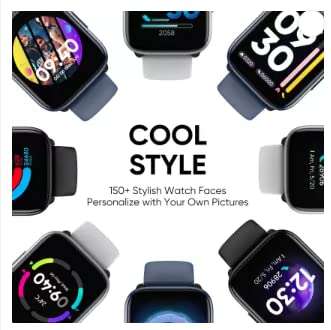 DIZO Watch D Sharp 1.75" with High Res (320*390) Display (by realme techLife) (Black Strap, 1.75) 6