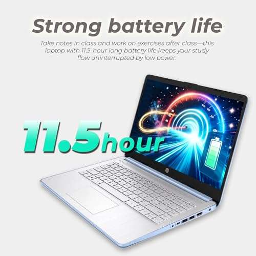HP Ultrabook Laptop with Office 365 & Copilot AI • Intel 4-Core CPU • 1.1TB Storage (1TB OneDrive and 128GB SSD) • 8GB RAM • Windows 11 w/o Earbuds 5