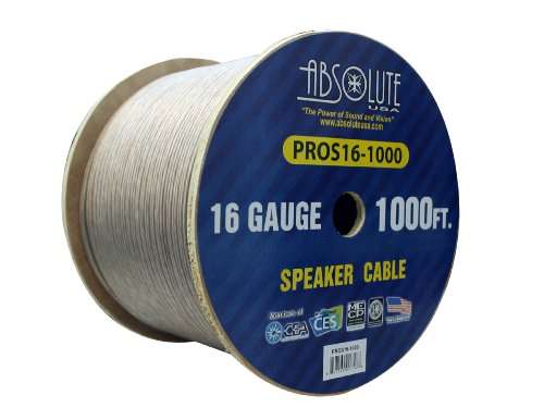 Absolute USA PROS161000 16 Gauge Speaker Wire