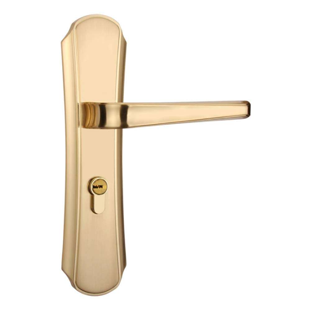 SBCDY Passage Door Levers Interior Door Handle Zinc Alloy Europe Style Entry Door Lever Combo Pack, Indoor Lock Set for Bedroom,Office (Color : B) 1