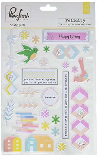 Pinkfresh Studio PFRC100516 Felicity Studio Puffs Stickers, 5" by 7", Multicolor
