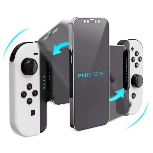 Phistone Magnetic MagSafe Smartphone & Tablet Mount for Nintendo Switch JoyCon (JoyCon Not Included) - 360° Rotation, Adjustable Length, Multi-Device Compatible, Strong Magnetic Hold 1