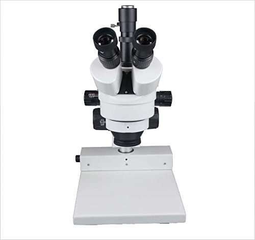 Radical 165mm WD 3.5-45x Zoom Stereo Trinocular PCB Weld Watch Industrial Microscope with Camera Port 3