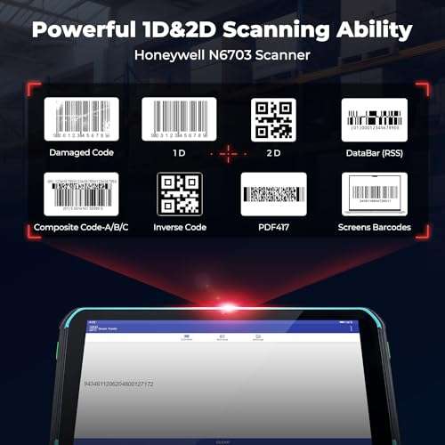 MUNBYN Rugged Android Tablet Barcode Scanner ILT01, 8" Android 13 Inventory Tablet and Rugged Tablet IRT05, 10.1 inch Windows 10 Pro Rugged Tablet, 4G LTE, GPS, Water-Proof, 700nit Sunlight Readable 4