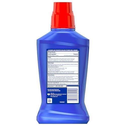 Colgate Peroxyl Antiseptic Mouthwash and Mouth Sore Rinse, 1.5% Hydrogen Peroxide, Mild Mint - 500ml, 16.9 Fluid Ounces 2