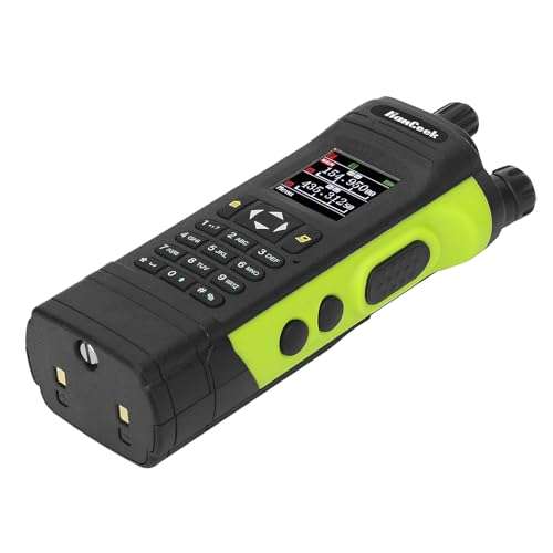 HAMGEEK APX-8000 12W Dual Band Radio Handheld VHF UHF Walkie Talkie with Dual PTT Duplex Working Mode 8800mAh (Green) 5