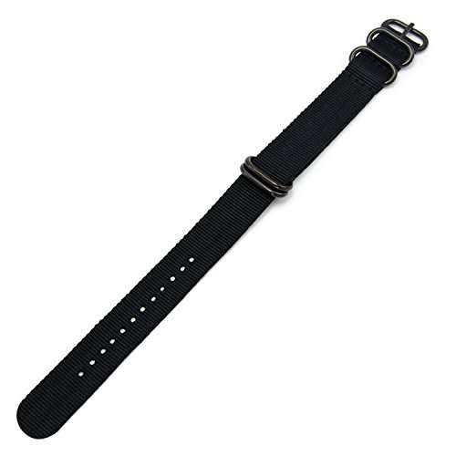 CIVO Heavy Duty G10 Zulu Military Watch Bands Premium Ballistic Nylon Watch Strap 5 White Rings with Stainless Steel Buckle 20mm 22mm 24mm … (Smoke Grey, 24mm) 5