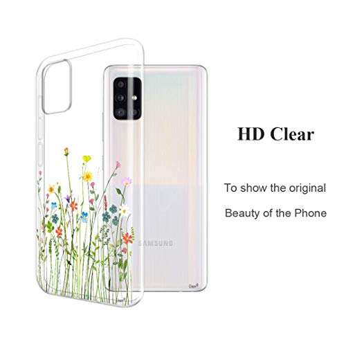 Unov Case Compatible with Galaxy A71 5G Clear with Design Soft TPU Shock Absorption Slim Embossed Pattern Protective Back Cover Galaxy A71 5G 6.7 inch (Citrus Flavors) 6