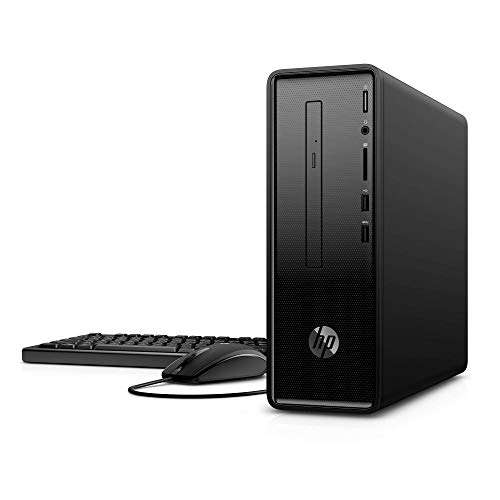 HP 5QA74AA#ABA Desktop Computer - Slimline 290 a0000 a0030 A Series A4 9125 4 GB RAM 1 TB HDD Mini Tower Dark Black Windows 10 Home AMD DVD Writer Wireless LAN Bluetooth (Renewed) 4