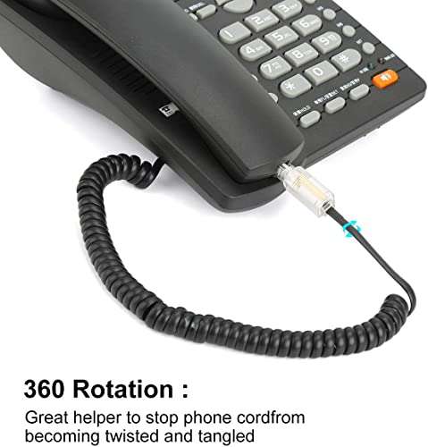 3 x Telephone Cord Detangler - 360 Degree Rotating Clear Phone Cord Detangler by Master Cables - Eliminate Twists and Tangles - Crystal Clear Design - Premium Quality Telecommunication Accessory 2