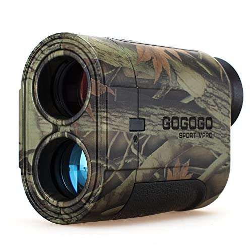 Gogogo Sport Vpro 6X Hunting Laser Rangefinder Bow Range Finder Camo Distance Measuring Outdoor Wild 1200Y with Slope High-Precision Continuous Scan 1