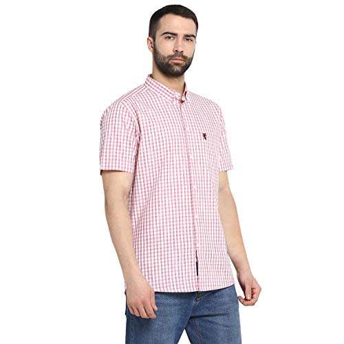 Red Tape Men's Checkered Regular fit Casual Shirt (RHS0068_Red_Small S) 3