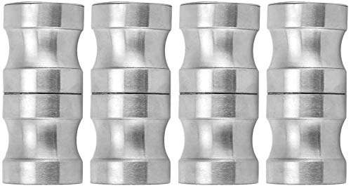 XHUENG Durable Door Handle, Door Knob, 4 Sets Practical Easy Installation 304 Stainless Steel Glass Doors Sliding Doors 2