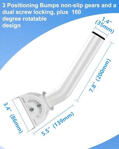 Starlink Mini Antenna Mount,12.6" J Pole & Wall-Mounting Bracket for Starlink Mini, Gen 2, Outdoor TV Antennas, WiFi Extender, Weather Station, Wireless Bridges 3
