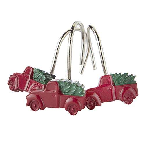 SKL HOME by Saturday Knight Ltd. Snowy Truck Shower Curtain and Hook Set, Multi 2