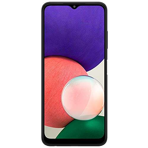 Samsung Galaxy A22 4G LTE (NOT 5G) 6.4" HD+ Quad Camera 5000mAh Battery, Dual Sim GSM Unlocked Global 4G Volte (NOT VERIZON/Boost) International Model A255M (Black, 128GB+4GB) 2