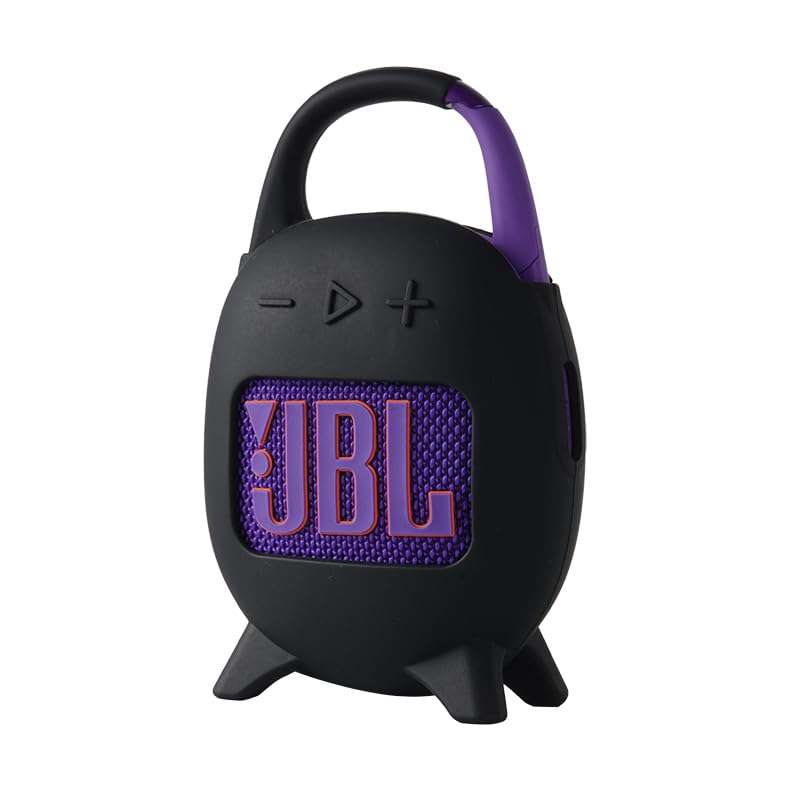 MIGOTODA Silicone Protective Case for JBL Clip 5 Portable Mini Bluetooth Speaker - Model JLCLP5-N2 (Black) 4