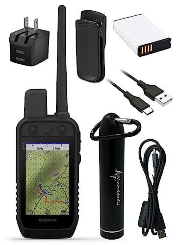 Wearable4U - Garmin Alpha 300 Handheld, Advanced Dog Tracking and Training Handheld, Touchscreen with E-Bank Bundle