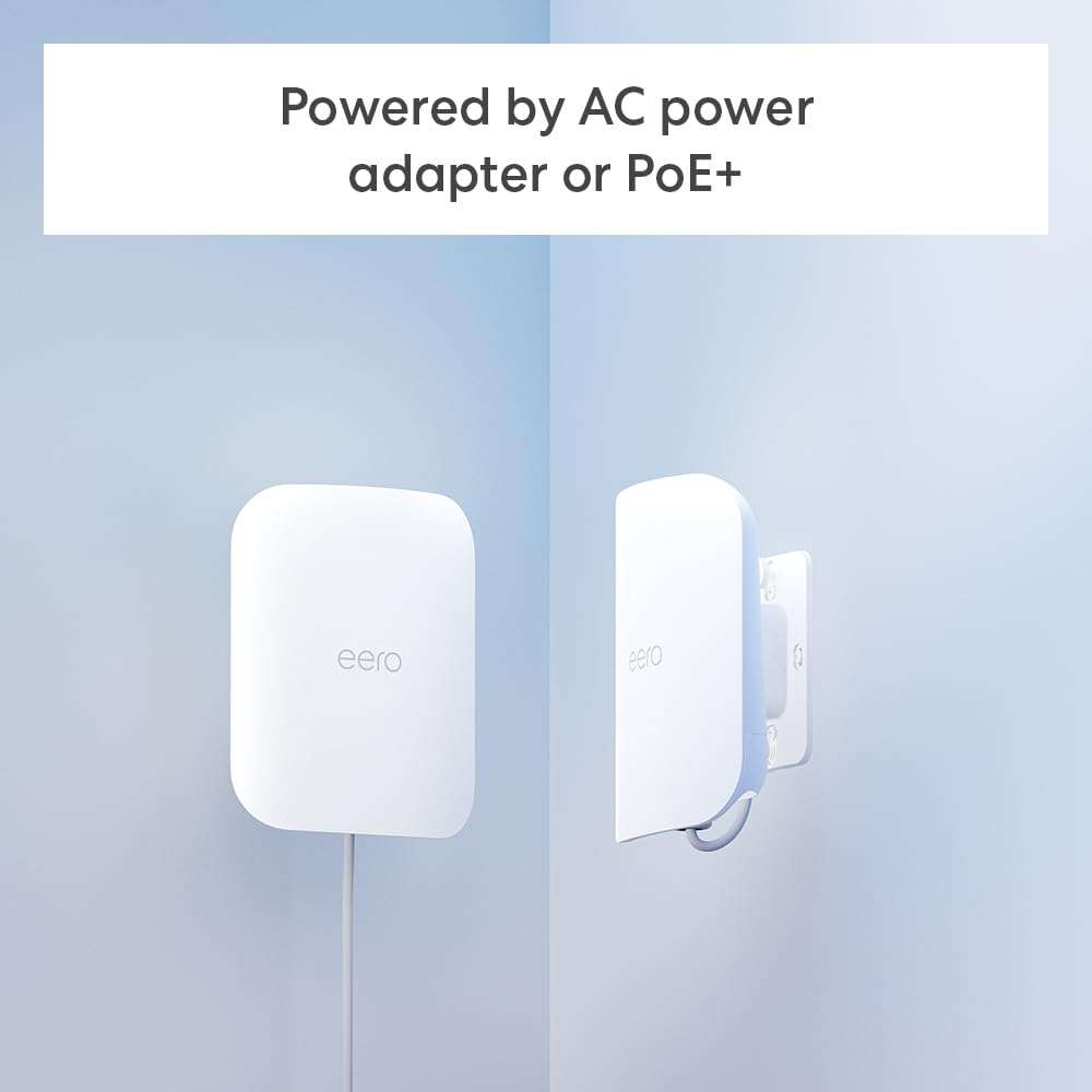 Amazon eero Outdoor 7 dual-band mesh wifi router (newest model), Weatherproof rating of IP66, Coverage up to 15,000 sq. ft. outdoors, 1-pack, Includes 30W PoE+ adapter 6