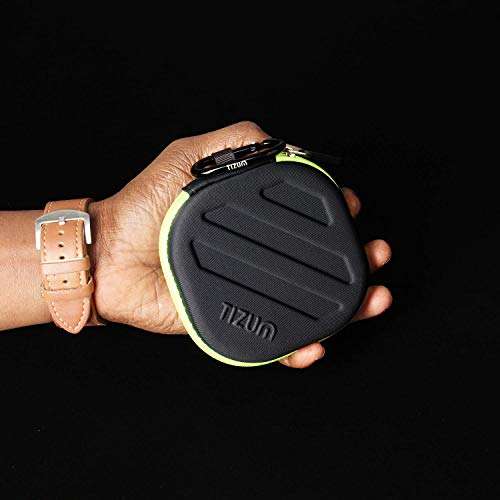 tizum Headphone Carrying Case - Multi Purpose Pocket Storage with Carabinr Hook, Travel Organizer for Headphone, Pen Drives, Memory Card, Cable (Black) Headphone 2