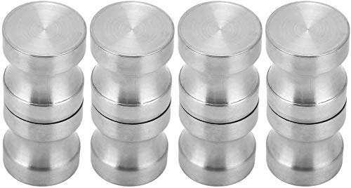 XHUENG Durable Door Handle, Door Knob, 4 Sets Practical Easy Installation 304 Stainless Steel Glass Doors Sliding Doors 3
