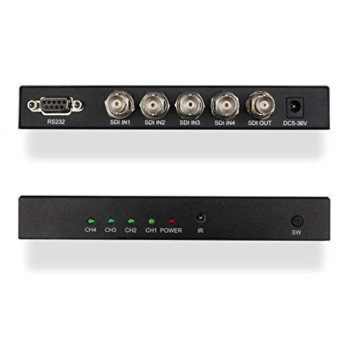 HDSUNWSTD SDI 4x1 Switch 4 Channels SDI Signal to A SDI Signal Channel Support Full-HD SDI Signal Input and Output 2