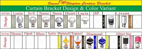 SMART SHOPHAR Stainless Steel Lumia Curtain Bracket 4 Inches Silver, Pack of 1 Set, 2pcs / Elegant Design/Durable Construction/Convenient Assembly/Suitable for Curtain Rods 6