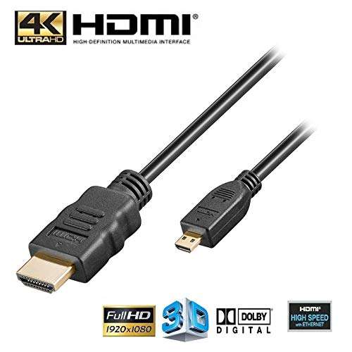 Master Cables Micro HDMI Cable for All Go Pro Hero Action Camera Models. Allows Viewing of Camera Footage On TV Or Display - GoPro Hero 8, 9 10, 11 and 12 Require a Media Mod. Length 10 Foot 5