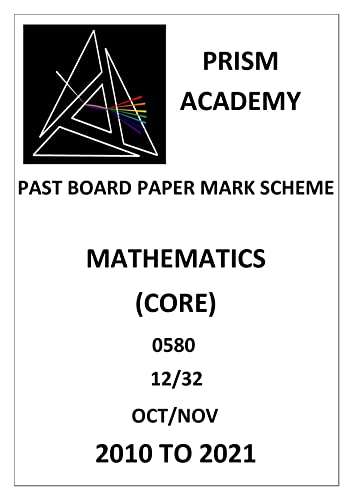 IGCSE MATHEMATICS (0580) CORE (12/32) Past board question papers / Question Bank with mark scheme of OCT NOV 2010 to 2021 3