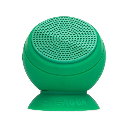 Speaqua – Bluetooth Speaker-Waterproof, Durable w/Built-in Storage (2,000 Songs) - Wireless Dual Bluetooth Speaker Pairing – Portable Bluetooth Speaker - Barnacle Pro Outdoor Speaker - Galápagos Green