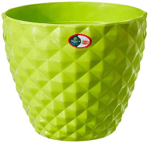 Gardens Need 100% Virgin Plastic Kohinoor -6" Pot | Set of 4 Planter, (15cm x 15cm x 15cm, Lemon Green) 1